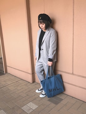 「ダニエルウェリントン」｜「アイテム（ハンチング/ベレー帽）」を使った、osonosanさん（レディース・146cm）の春コーディネート