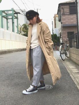 「a.g.plus（エージープラス）のアイテム（ジャケット/アウター）」を使った、osonosanさん（レディース・146cm）の春コーディネート