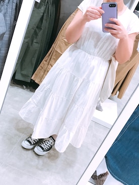 「a.g.plus（エージープラス）のアイテム（ワンピース/ドレス）」を使った、osonosanさん（レディース・146cm）の夏コーディネート