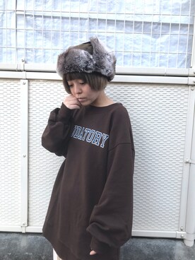 「N.（N. Natural Beauty Basic）（エヌエヌナチュラルビューティーベーシック）のアイテム（スウェット）」を使った、osonosanさん（レディース・146cm）の冬コーディネート