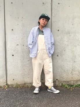 「オールスター」｜「アイテム（サロペット/オーバーオール）」を使った、osonosanさん（レディース・146cm）の春コーディネート