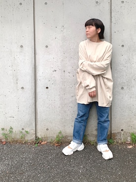 「reca（レカ）のアイテム（チュニック）」を使った、osonosanさん（レディース・146cm）の春コーディネート