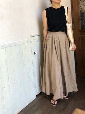 「トングサンダル」｜「アイテム（ビーチサンダル）」を使った、aiaiさん（レディース・160cm）の夏コーディネート
