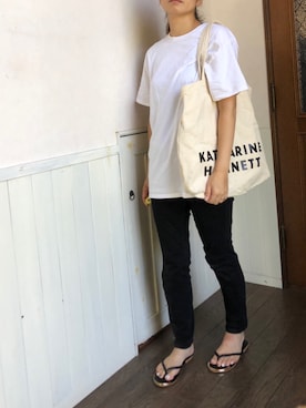「トングサンダル」｜「アイテム（ビーチサンダル）」を使った、aiaiさん（レディース・160cm）の夏コーディネート