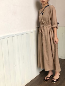「アラフォーコーデ」｜「アイテム（ビーチサンダル）」を使った、aiaiさん（レディース・160cm）の秋コーディネート