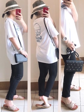 「sweet&sheep（スイート＆シープ）のアイテム」を使った、momi.さん（レディース・152cm）の夏コーディネート