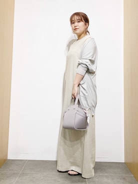 「日焼け対策」｜「アイテム（ワンピース/ドレス）」を使った、サトみ。さん（レディース・151cm）の春コーディネート