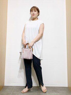 「オンオフ兼用」｜サトみ。さん（レディース・151cm・20代）の春コーディネート