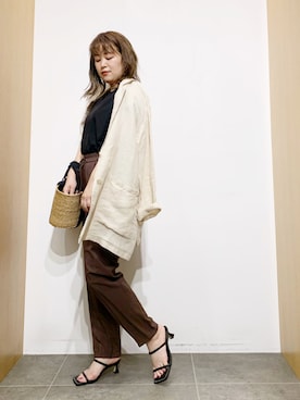 「URBAN RESEARCH（アーバンリサーチ）のとろみデザインスリーブカットソー（Tシャツ/カットソー）」を使った、サトみ。さん（レディース・151cm）の春コーディネート