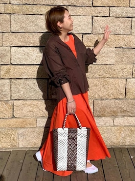 「Vincent et Mireille（バンソンエミレイユ）のアイテム」を使った、rinko9372さん（レディース・153cm）の春コーディネート