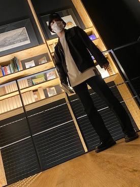 「liberum（リベルム）のアイテム（ジャケット/アウター）」を使った、塩麹漬ノ助さん（メンズ・168cm）の春コーディネート