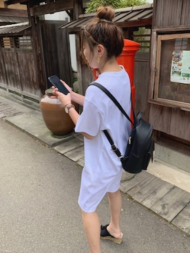 「アイテム（バングル/リストバンド）」を使った、sakiさん（レディース・155cm・20代）の夏コーディネート