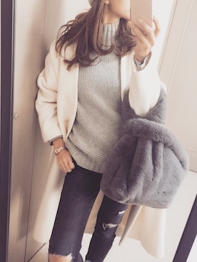 「WALANCE（ワランス）のアイテム」を使った、Anyaさん（レディース・163cm）の冬コーディネート