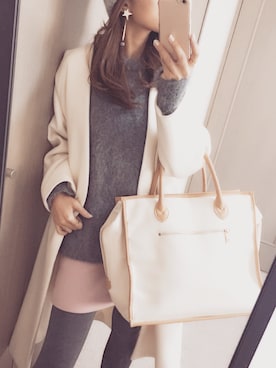 「ACCOMMODE（アコモデ）のアイテム（アクセサリー）」を使った、Anyaさん（レディース・163cm）の冬コーディネート