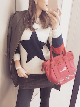 「HIROB（ヒロブ）のアイテム」を使った、Anyaさん（レディース・163cm）の冬コーディネート