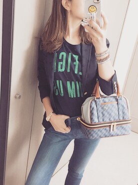 「HIROB（ヒロブ）のアイテム」を使った、Anyaさん（レディース・163cm）の春コーディネート