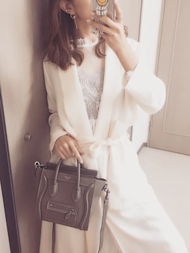 「レースワンピース」｜「アイテム（その他アウター）」を使った、Anyaさん（レディース・163cm）の春コーディネート