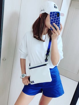 「ショーパン」｜「アイテム（キャップ）」を使った、Anyaさん（レディース・163cm）の春コーディネート