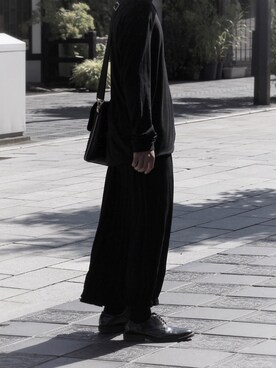 「Yohji Yamamoto POUR HOMME（ヨウジヤマモトプールオム）のアイテム（その他パンツ、ブラック系）」を使った、zさん（メンズ）の夏コーディネート