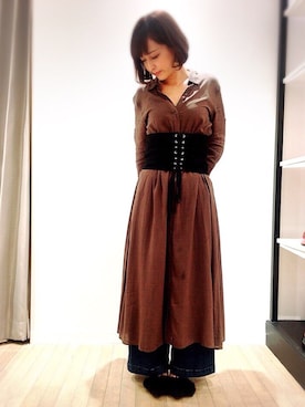 「Launa lea（ラウナレア）のアイテム」を使った、Launaleaさん（レディース・155cm）の秋コーディネート