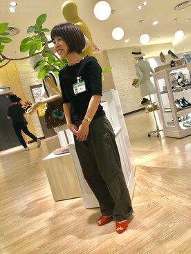 「アイテム（レッド系）」を使った、Launaleaさん（レディース・160cm）の夏コーディネート