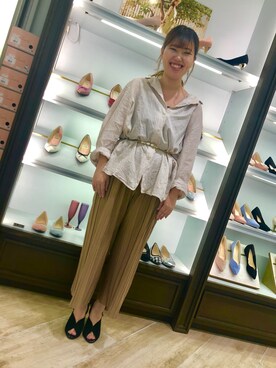 「プリーツ」｜Launaleaさん（レディース・160cm）の夏コーディネート