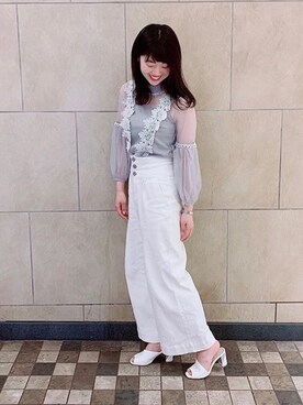 「Launa lea（ラウナレア）のアイテム」を使った、Launaleaさん（レディース・160cm）の春コーディネート