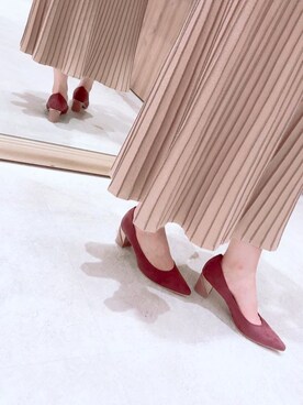 「アイテム（シューズ、パープル系）」を使った、Launaleaさん（レディース・160cm）の秋コーディネート