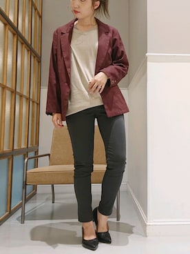 「スキニーパンツ」｜megu_lpさん（レディース・160cm）の秋コーディネート