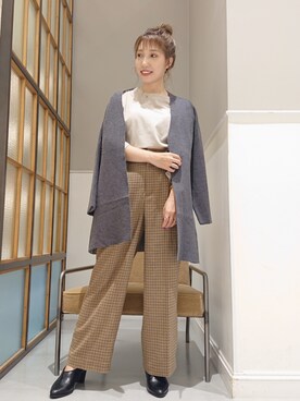 「チェック柄に恋してる」｜「アイテム（ブーティ）」を使った、megu_lpさん（レディース・160cm）の秋コーディネート