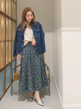 「レプシィム(LEPSIM)」｜「アイテム（デニムジャケット）」を使った、megu_lpさん（レディース・160cm）の春コーディネート