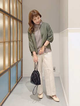「レプシィム(LEPSIM)」｜「アイテム（チノパンツ）」を使った、megu_lpさん（レディース・160cm）の秋コーディネート