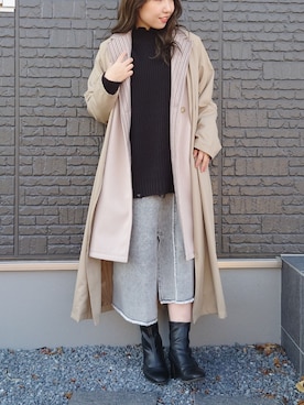「レプシィム(LEPSIM)」｜「アイテム（その他アウター）」を使った、megu_lpさん（レディース・160cm）の冬コーディネート