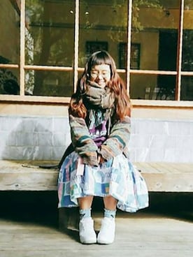 「アイテム（ダッフルコート）」を使った、ツボミさん（レディース・165cm・10代）の秋コーディネート