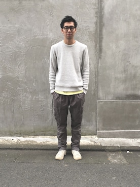 「nonnative（ノンネイティブ）のアイテム（カーゴパンツ）」を使った、KEITOさん（メンズ・182cm）の冬コーディネート