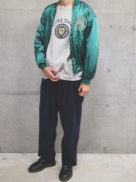 「秋冬」｜「アイテム（ナイロンジャケット）」を使った、used.clothing.Flowさん（メンズ・181cm）の秋コーディネート