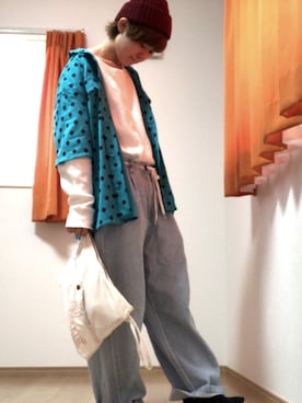 「涼しげ」｜「アイテム（帽子）」を使った、湯さん（レディース・158cm）の春コーディネート