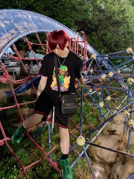 「MINTCREW（ミントクルー）のアイテム」を使った、みぃさま（ガラルのすがた）さん（メンズ・178cm）の夏コーディネート