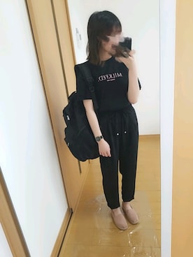 「MILKFED.」｜「アイテム（スリッポン）」を使った、YUMI…さん（レディース・157cm）の夏コーディネート