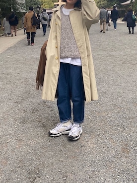 「AIR MAX」｜「アイテム（トレンチコート）」を使った、chiho☀︎さん（レディース・151cm）の夏コーディネート
