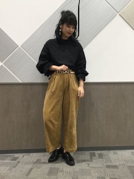 「オックスフォードシューズ」｜「アイテム（その他）」を使った、アヤミさん（レディース・171cm）の冬コーディネート