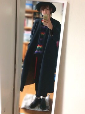 「SETTING CRACKS（セッティングクラックス）のアイテム（シューズ）」を使った、きょろさん（メンズ・173cm）の冬コーディネート