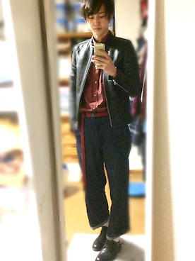 「SETTING CRACKS（セッティングクラックス）のアイテム（シューズ）」を使った、きょろさん（メンズ・173cm）の冬コーディネート