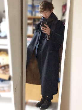 「SETTING CRACKS（セッティングクラックス）のアイテム（シューズ）」を使った、きょろさん（メンズ・173cm）の冬コーディネート