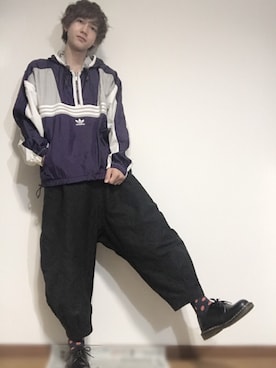 「ワイドシルエット」｜「アイテム（その他アウター）」を使った、きょろさん（メンズ・173cm）の春コーディネート