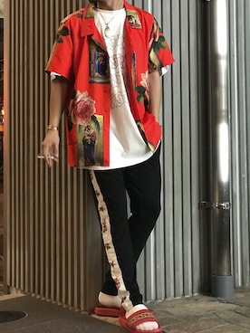 「PROFOUND AESTHETIC（プロファウンドエステティック）のアイテム」を使った、Kouki さん（メンズ・169cm）の夏コーディネート