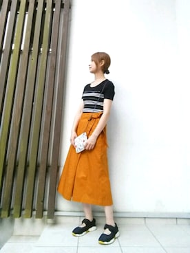 「スカンツ、キレイめ」｜mmmkmrさん（レディース・160cm）の夏コーディネート
