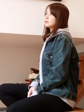 「EDWIN（エドウィン）のアイテム（ジャケット/アウター）」を使った、mmmkmrさん（レディース・160cm）の冬コーディネート