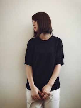「マーガレット・ハウエル(MARGARET HOWELL)」｜「アイテム（その他）」を使った、mmmkmrさん（レディース・160cm）の夏コーディネート