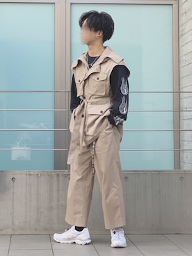 「SASQUATCHfabrix.（サスクワァッチファブリックス）のアイテム」を使った、Mizukiさん（メンズ・169cm）の秋コーディネート